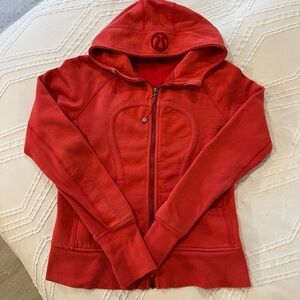Lululemon Scuba Hoodie Full Zip - Size 8 - Red/Orange